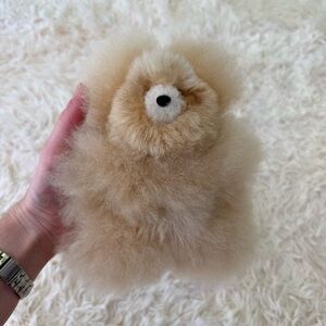 Simply Natural Alpaca Fur Teddy Bear Plush Handmade Peru Soft Stuffed Toy